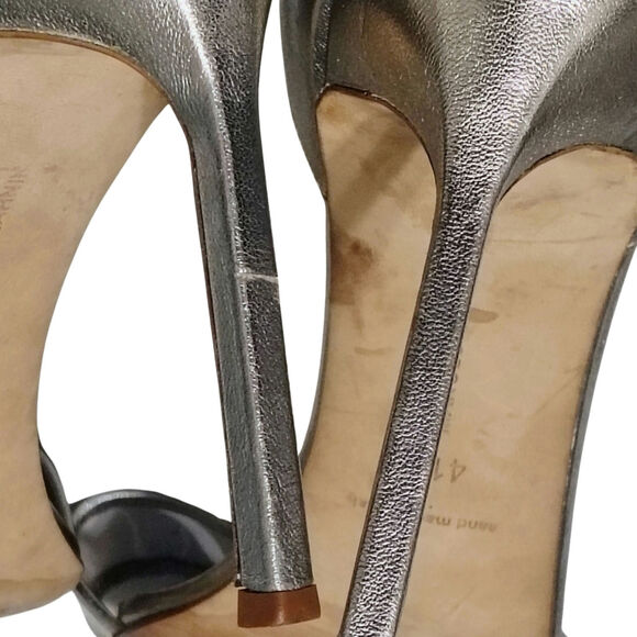 Manolo Blahnik Bronze Leather and Transparent PVC Lavanasa Sandals Size 10.5 - Picture 11 of 12
